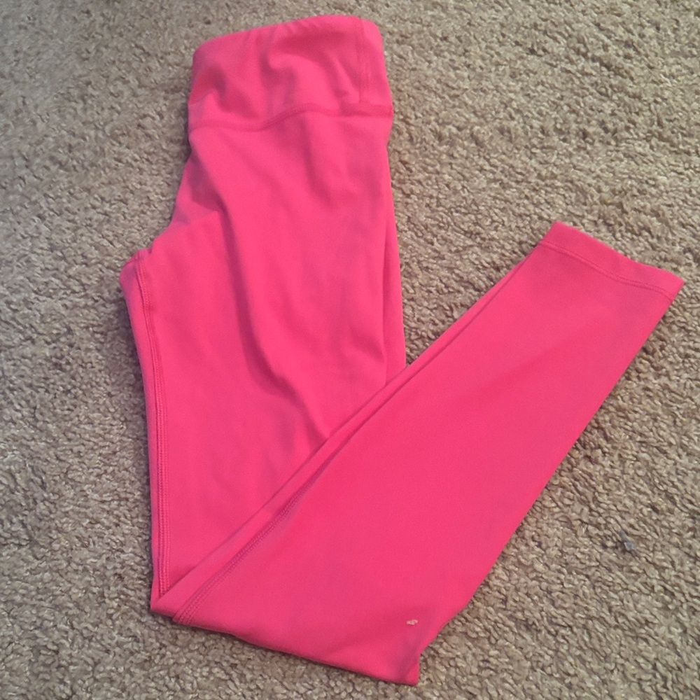 Athleta Girl High Rise Chit Chat Vibrant Pink Kids Leggings M/8-10